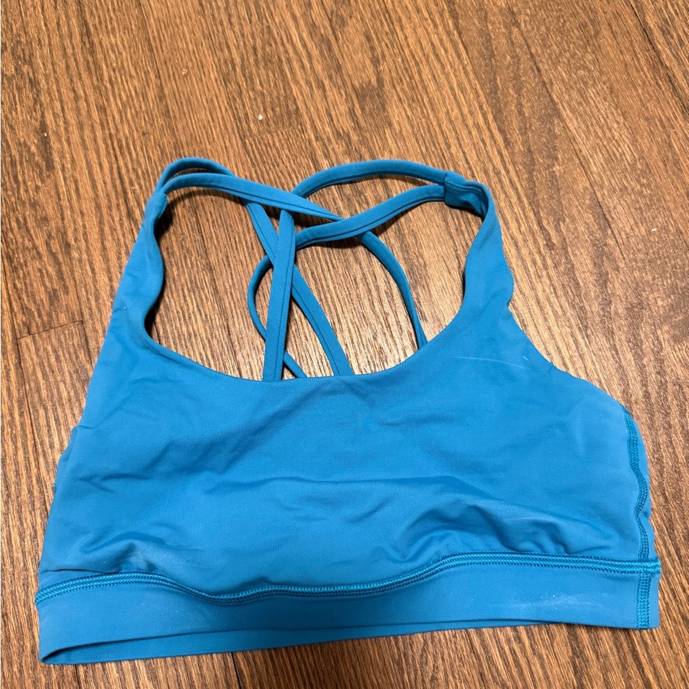 Lululemon Blue Strappy Sports Bra Moisture-Wicking